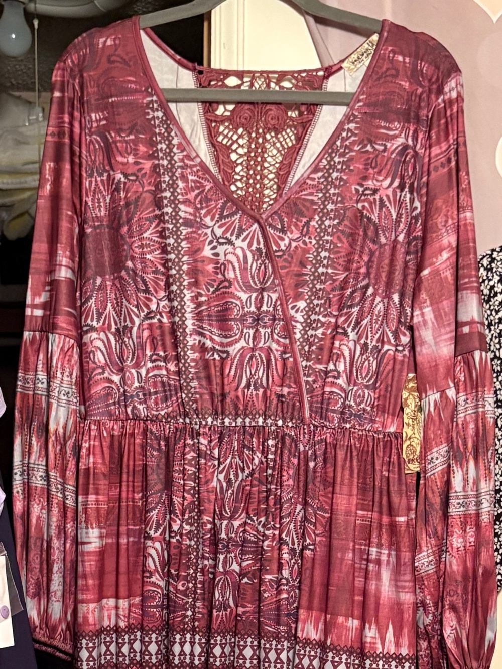 Boho Rust Patterned Women’s Dress by One World